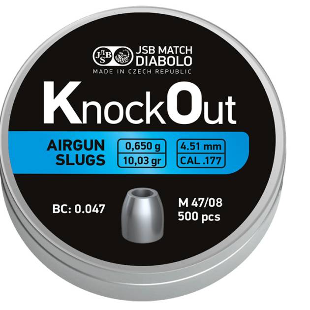 JSB KnockOut Slugs 4.5 (.177) 0,65g.