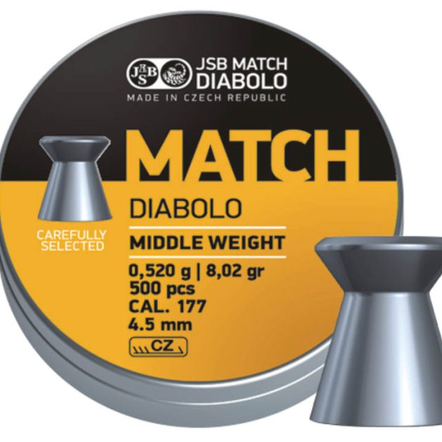 JSB MATCH diabolo MIDDLE Weight 4,5 (.177) 0,52g.500 pcs.